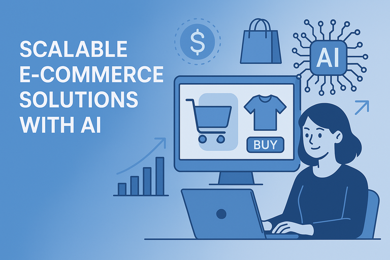 Architecture diagram of a scalable e-commerce system